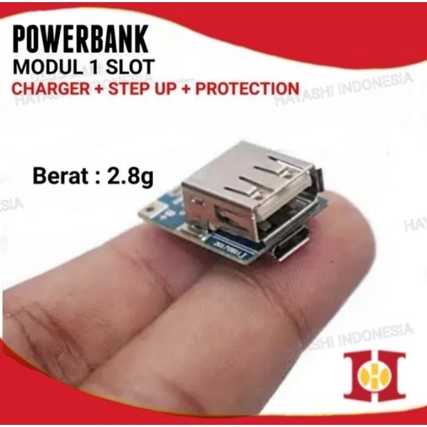 Modul Powerbank 1 Slot Multi Charger plus Step Up plus Protection 5V 1A Cas - 5pcs