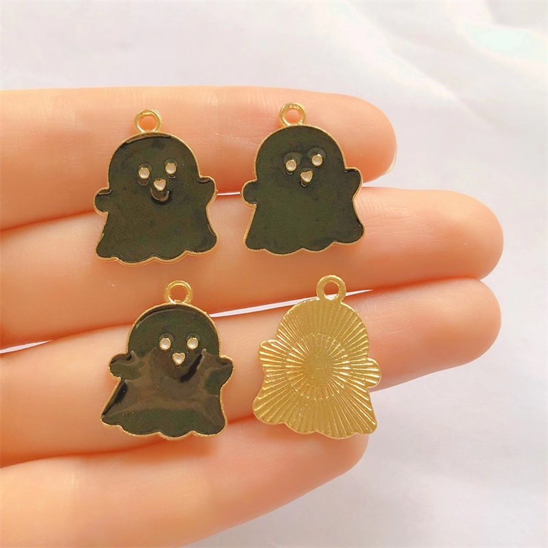 4pcs Liontin Bentuk Hantu Bahan Logam Untuk Membuat Perhiasan Kalung Gelang