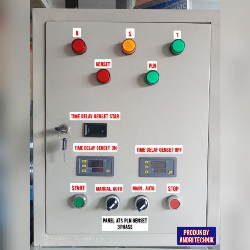 PANEL ATS PLN GENSET,3phase full otomatis,