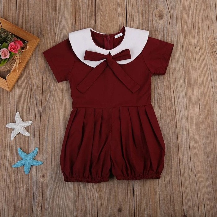  baju  bayi  jumper  segitiga model  dasi baby girl import 