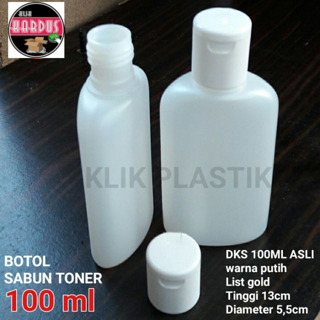 BOTOL SABUN TONER 100ML/BOTOL PLASTIK KOSMETIK/BOTOL DKS 100ML ASLI