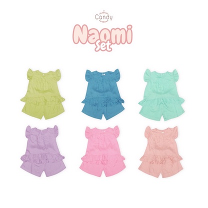 Setelan Baju Anak Perempuan Usia 1-6 Tahun | Naomi Set Homewear Lucu Warna Pink &amp; Mint | Baju Tidur Anak Cewek Lucu Nyaman