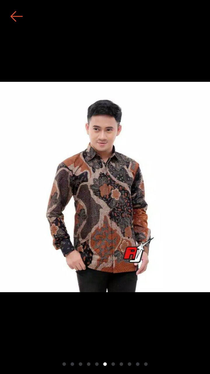 Bswart Batik Hrb026  Kenongo Hem Pendek Padi Pekalongan