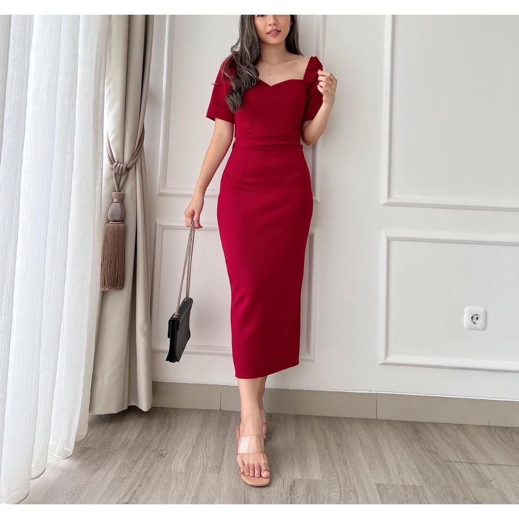 Toply shop COD One set  Fanny / Setelan wanita rok bodycon