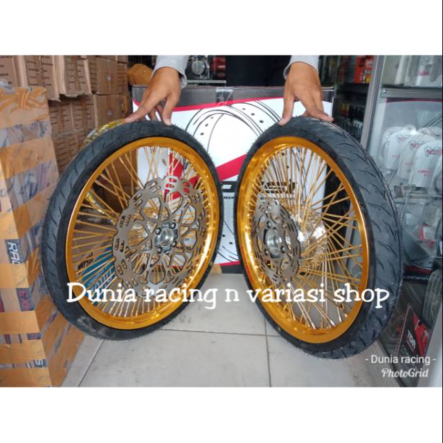 Velg jari jari seribu Satria Fu Sonic 150 CB 150 CBR 150 paketan Ban luar sama stel