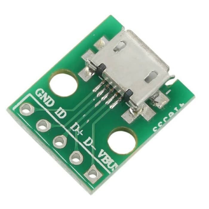 Micro USB to Dip 2.54mm 5 pin female adapter connector konektor PCB converter Konverter