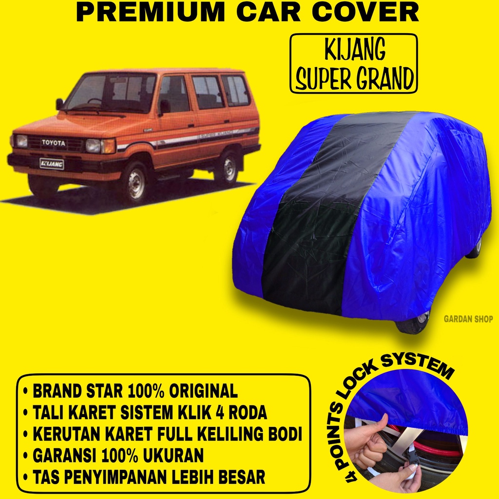 Body Cover KIJANG SUPER GRAND BIRU HITAM Penutup Bodi Mobil Kijang Super Grand Waterproof PREMIUM