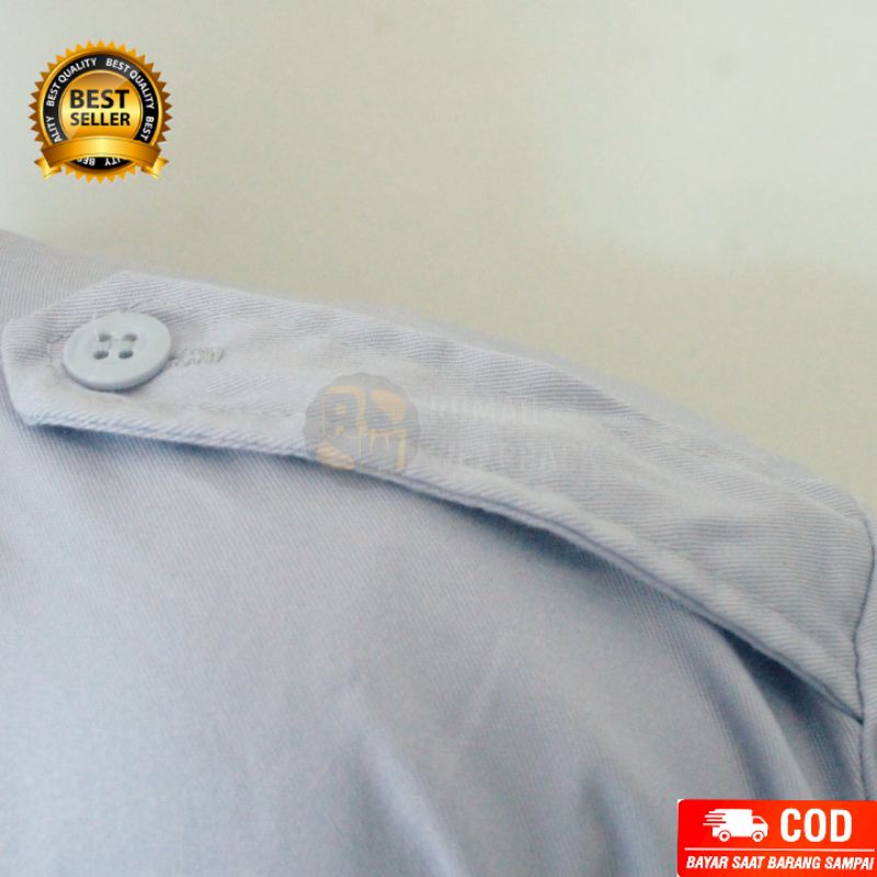 Kemeja PDL Safety Baju PDL Wearpack PDL Kancing Atasan Lengan Panjang Warna Abu Muda