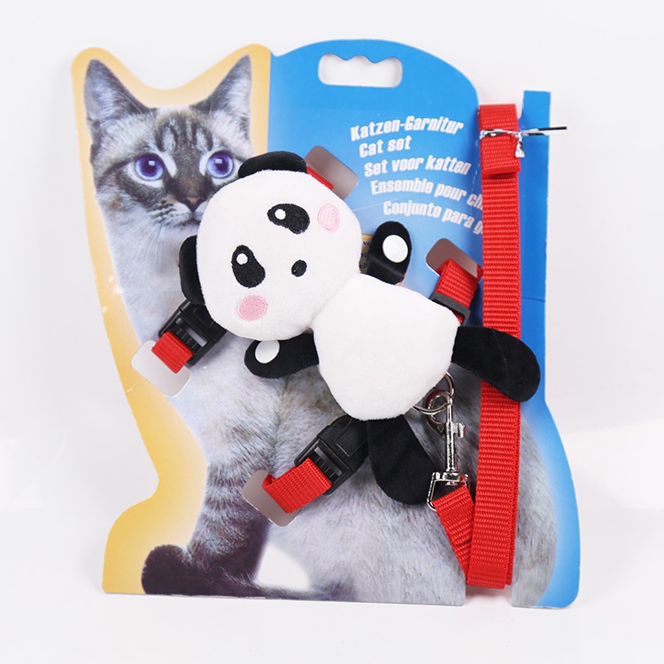 ★〓YUFeiPet〓★ Pet dog cat cartoon doll cute chest strap traction rope