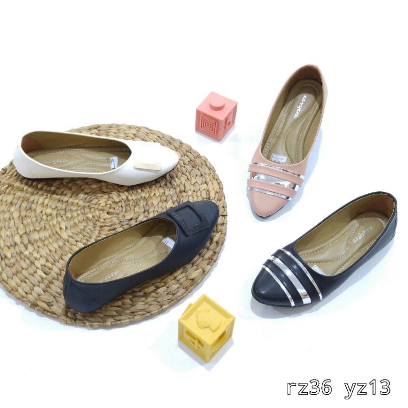 Borneo Sepatu Flat Ballerina Flatshoes Wanita RZ36 dan YZ13