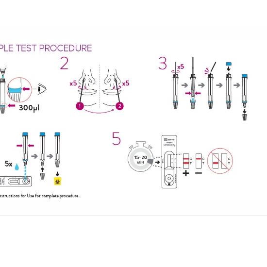 ➫ Abbott Alat Swab Antigen Rapid Test Mandiri Bioquick Nasal Hidung Ecer Original ♖