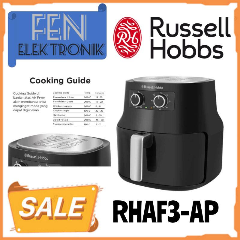 Air Fryer 3.5L Russell Hobbs RHAF3-AP Healthy Air Fryer RHAF3AP Russell Hobbs Menggoreng Tanpa Minya