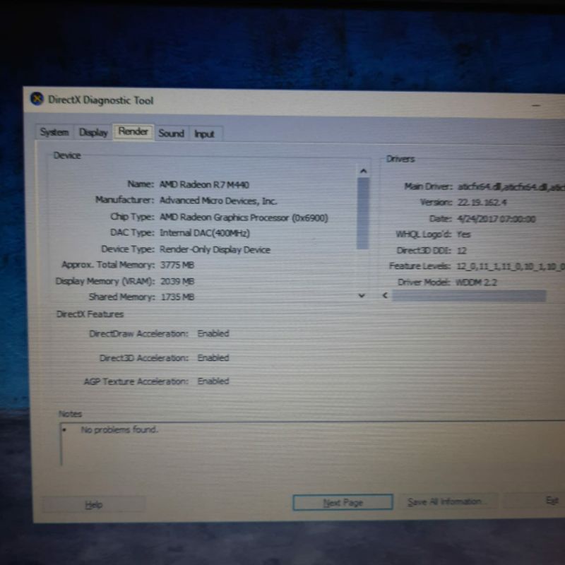 Laptop Lenovo ideapad 330 Amd A9-9425 Doblevga Amd Radeon R7+R5 M440 2GB Ram 4GB/1TB windows 10