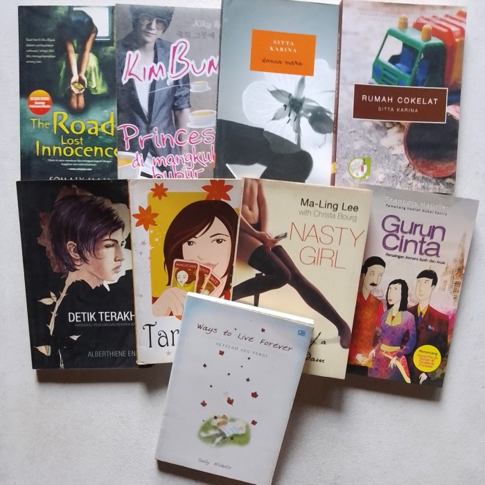Buku Cabutan Novel  The Road of Lost Innocence, PRINCESS di Mangkok Bubur, Dunia Mara, RUMAH COKLAT,