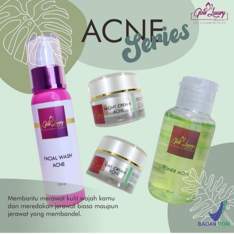 GLOW LUXURY SKINCARE PAKET ACNE SERIES Skincare BPOM