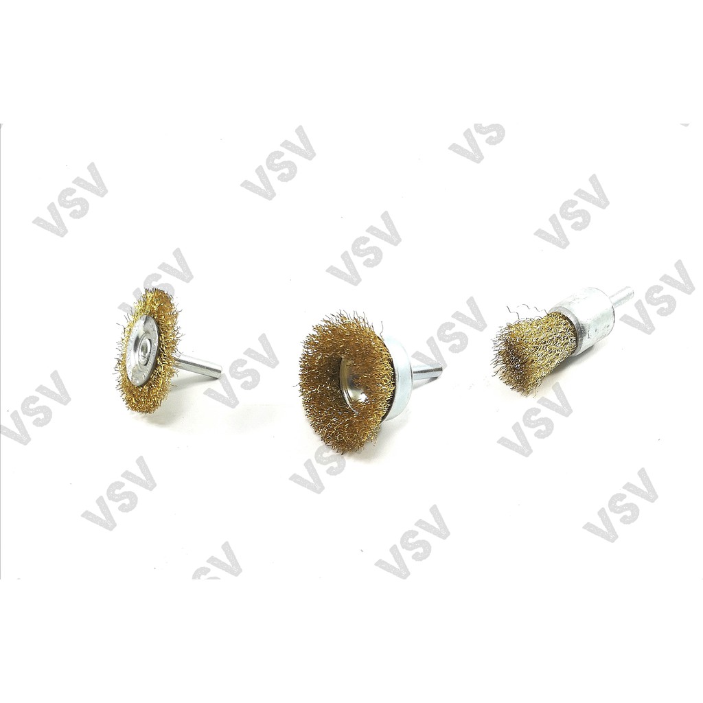 Hasston Sikat Kawat Gagang set 3pc  3450-101 Mata bor sikat kawat HASSTON