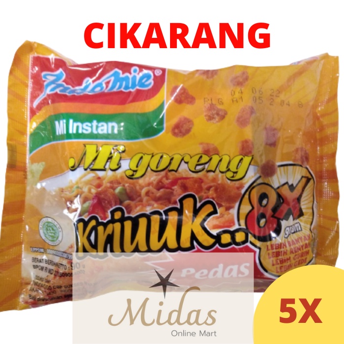 

Indomie Goreng Kriuk Pedas 5 pcs