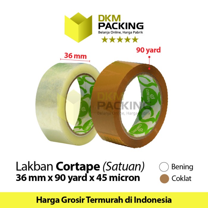 

PEREKAT-PENGIKAT- LAKBAN ISOLASI SOLATIP OPP TAPE CORTAPE VARIAN TERMURAH /SATUAN - COKELAT, 24MM X