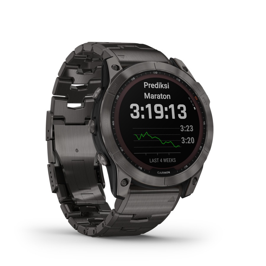 Garmin Fenix 7X Sapphire Solar - Carbon Gray Titanium With Metal Band Garansi Resmi TAM 2 Tahun