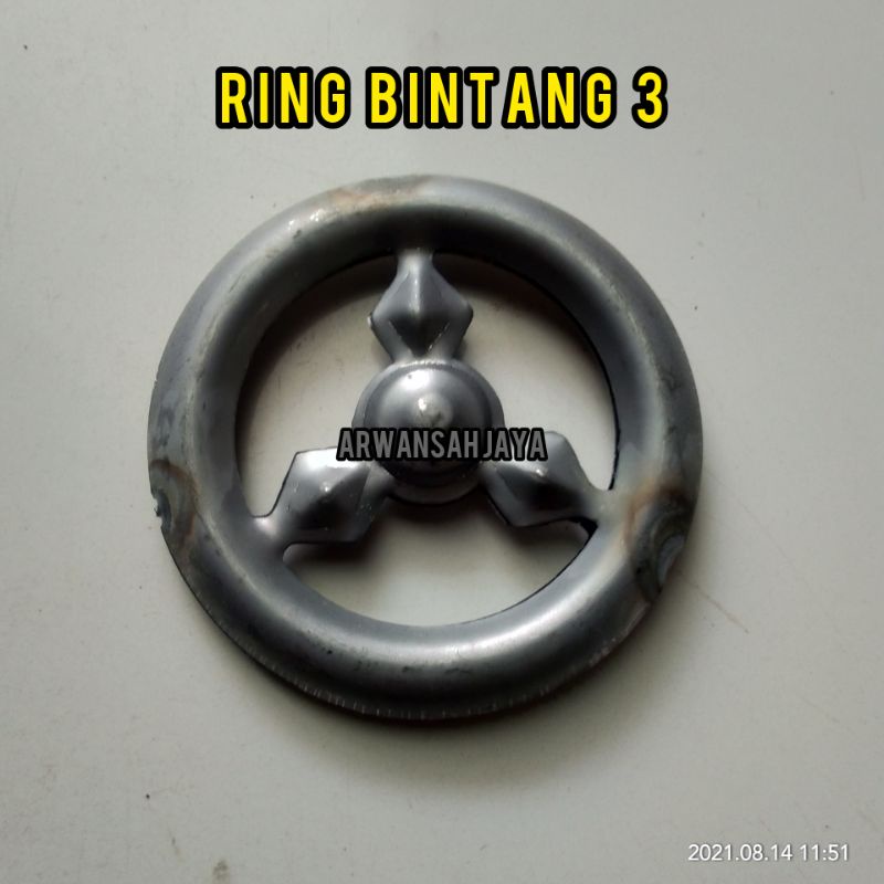 RING BINTANG 3 ORNAMEN PAGAR BESI