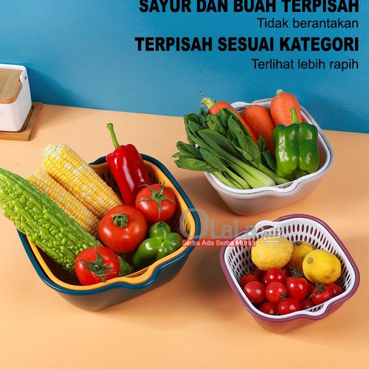 Menarik.. KERANJANG TIRISAN MULTIFUNGSI 6IN1 / 6PCS OLL-0710