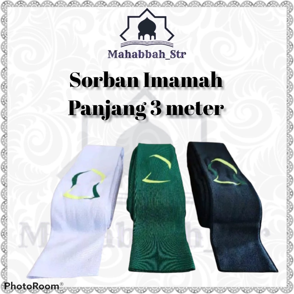 Imamah / Sorban Imamah Putih / Sorban Haji / Sorban Imamah Panjang / Sorban Rida