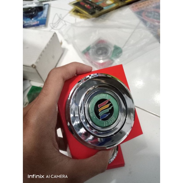 Tombol klakson stir racing mobil Benetton stenlis