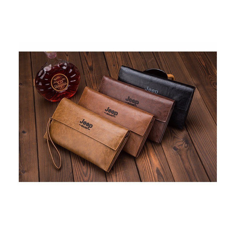 CLASSIC LEATHER!!Dompet jeep panjang buluo wallet import/dompet kulit cowok cwek clutch jeep original