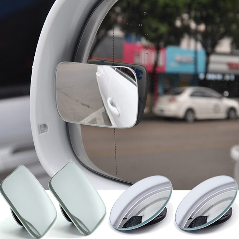 Car Mirror Blind Spot Auxiliary Mirror,Rear View Convex Wide Angle Parking Reversing Rearview Rimless Mirrors