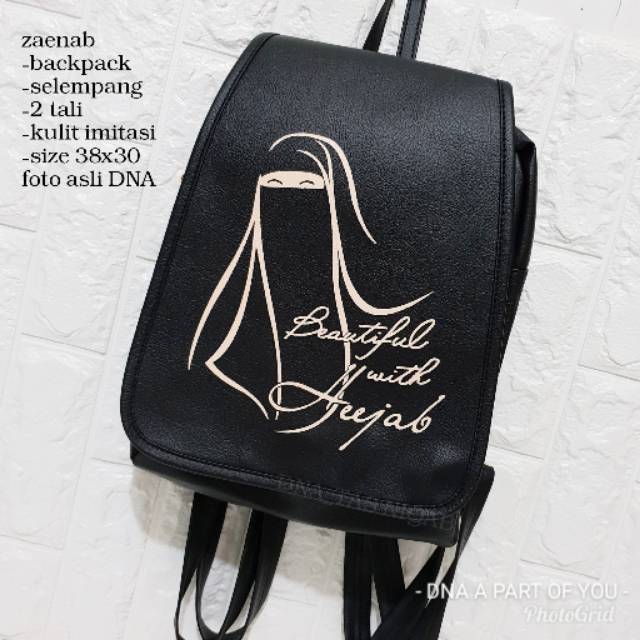 ❤SALE❤TAS RANSEL NIQAB BEAUTIFUL WITH HIJAB MULTIFUNGSI TAS DAKWAH TAS MUSLIMAH KAJIAN CADAR ISLAMi