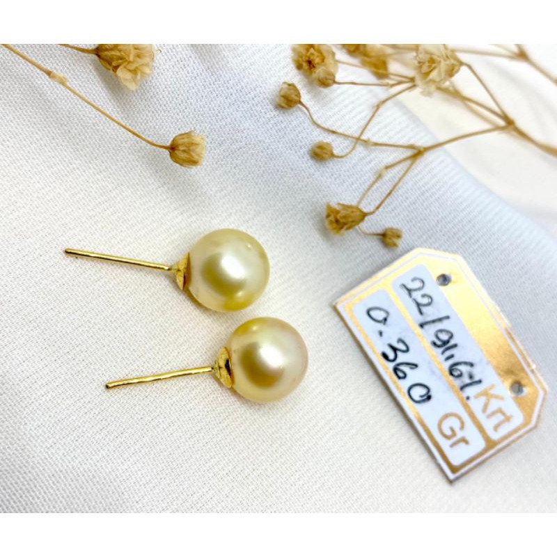 ANTING EMAS MUTIARA LAUT LOMBOK BERSERTIFIKAT KEASLIAN