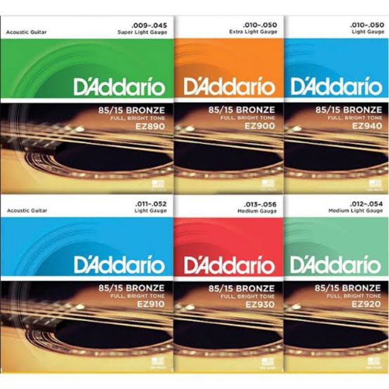 Senar gitar akustik string D'addario Ez890