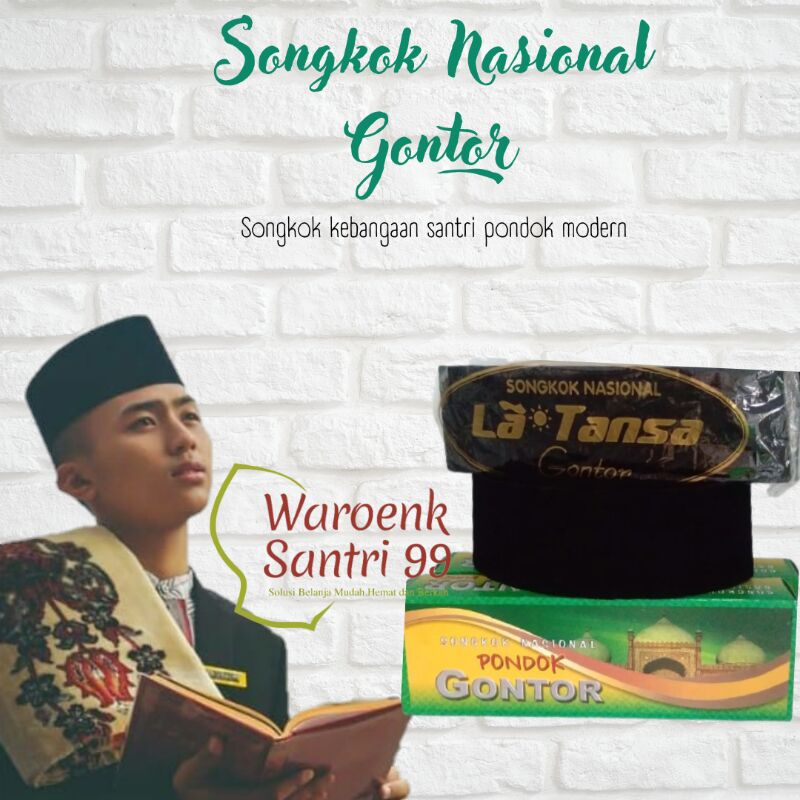 Peci Gontor Tinggi 8cm dan 9 cm