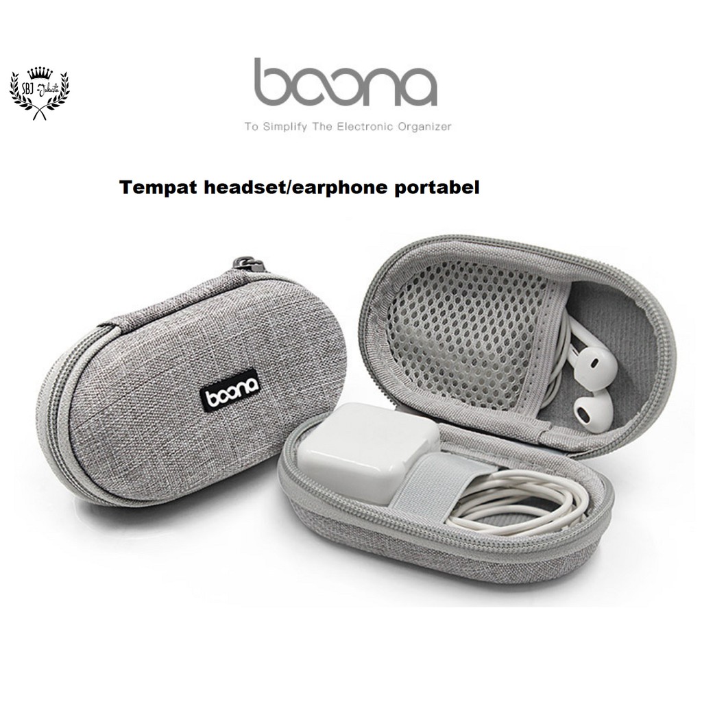 Tempat Headset Portable Baona Kotak earphone Baona Mini Eva hardcase