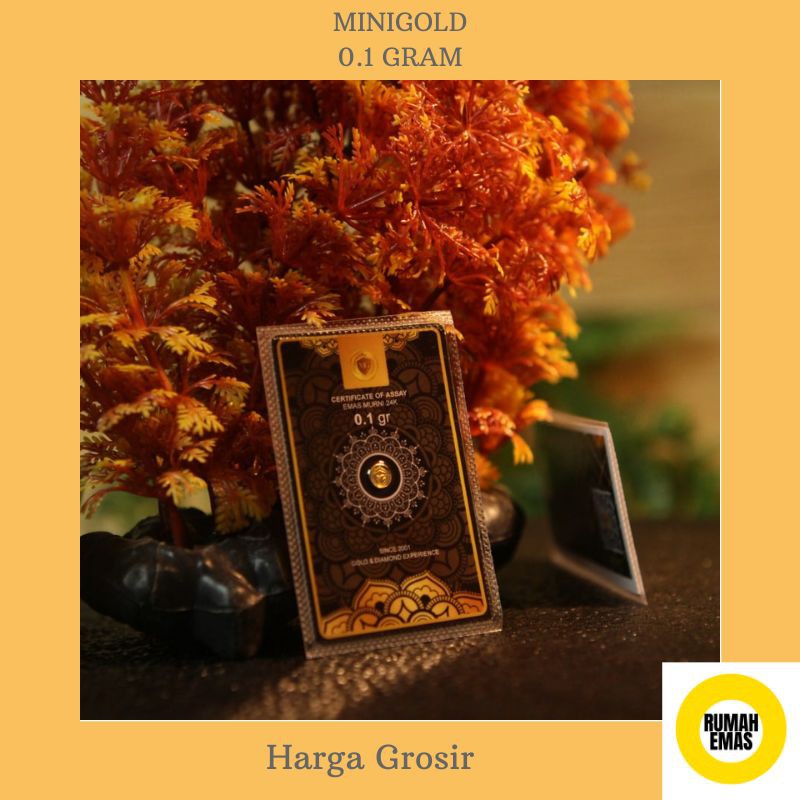 MINIGOLD 0.1 GRAM LOGAM MULIA EMAS 24 KARAT