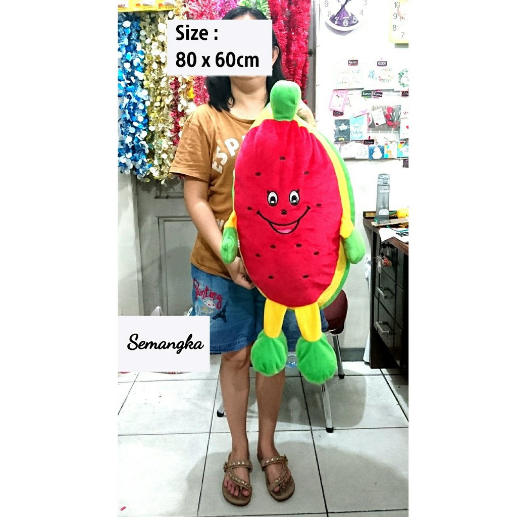 boneka semangka besar 80cm 60cm