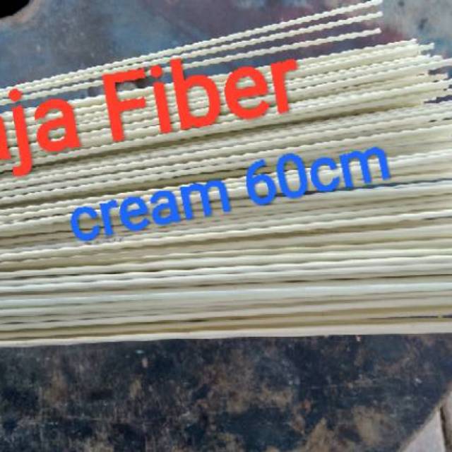 Jeruji fiber cream  panjang 60cm dengan berbagai ukuran