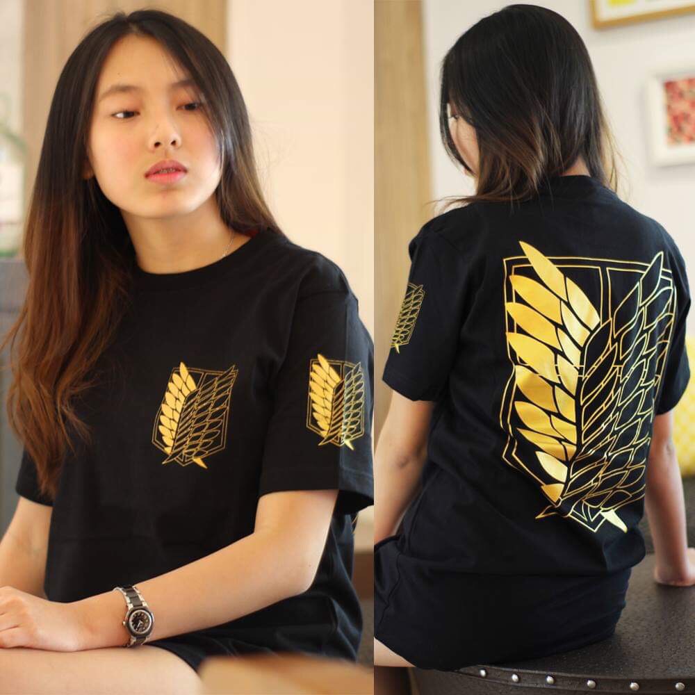 Kaos distro Anime Shingeki no Kyoujin SNK Gold T-shirt Attack on Titan