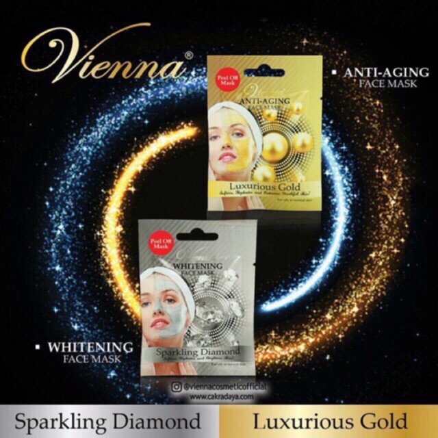 [ Sachet ] Vienna Peel Off Face Mask Luxurious Gold / Diamond 20gr