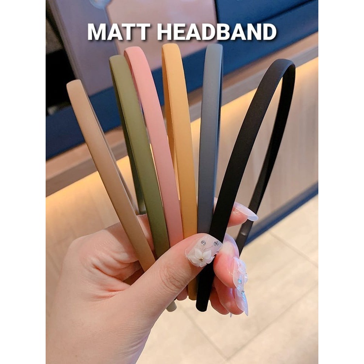 BAJUKIDDIE MATT HEADBAND BANDO KOREA POLOS DOFF WANITA PRIA OLAHRAGA
