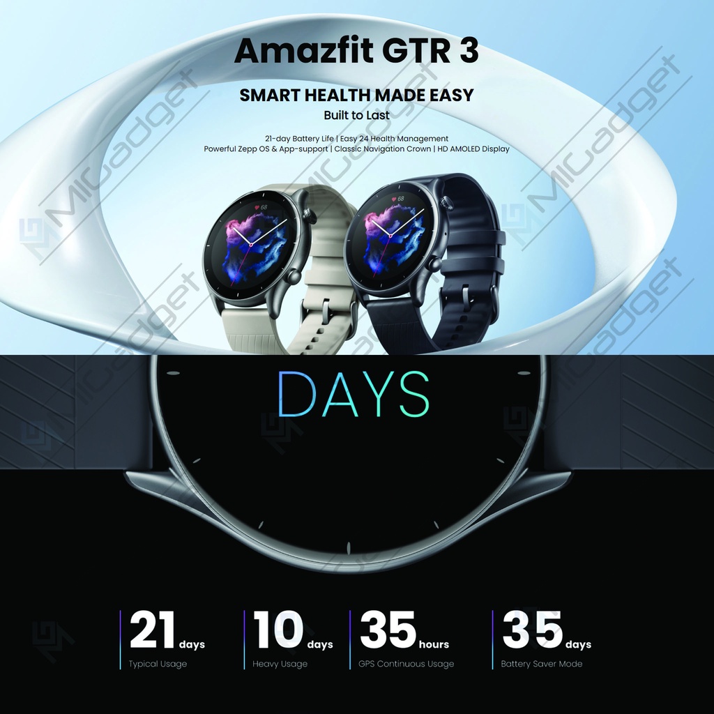 Amazfit GTR 3 GTR3 Smartwatch AMOLED Garansi Resmi - Jam Tangan