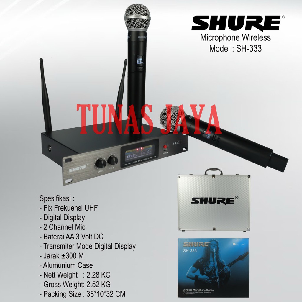 Mic Wireless Shure SH 333 Handheld SH333