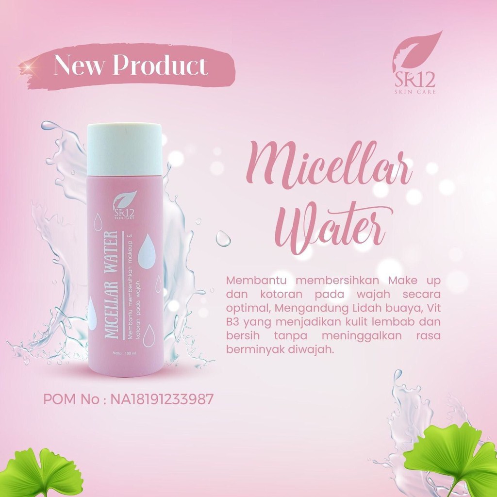 NEW PRODUCT SR12 SKINCARE MICELLAR WATER ORIGINAL BPOM