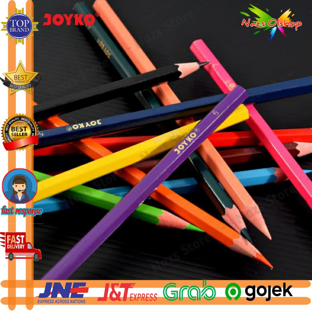 

Pensil Warna Joyko Panjang type CP-103 isi 12 Warna