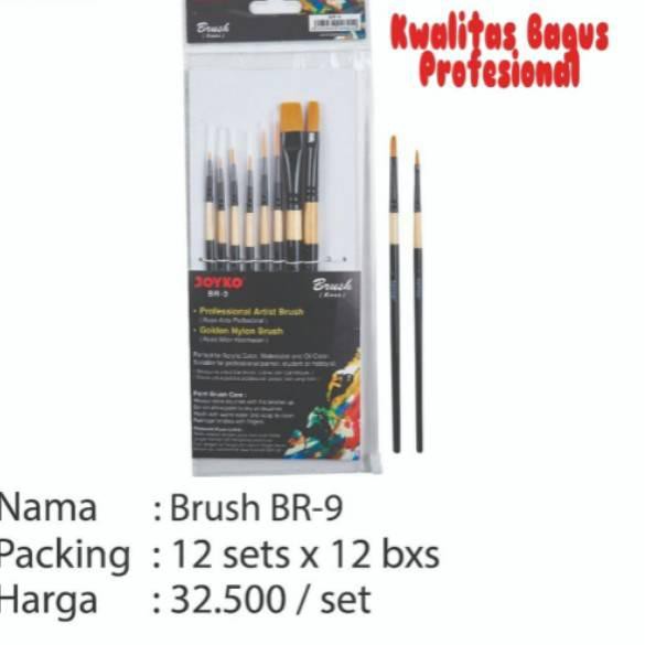 

★★ GROSIR Joyko brush set BR-9 10pcs Terkini_