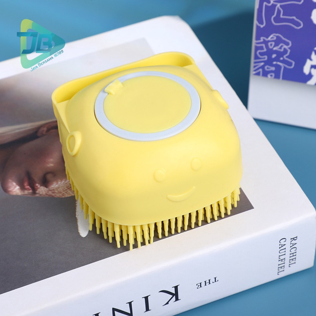 RT34 Sikat alat gosokan mandi badan silikon spons lembut shower brush dispenser portable serbaguna multifungsi JB5274