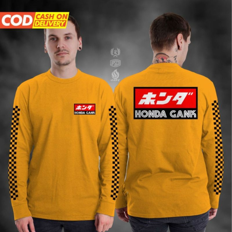 KAOS LENGAN PANJANG HONDA GANK /KAOS PRIA LENGAN PANJANG