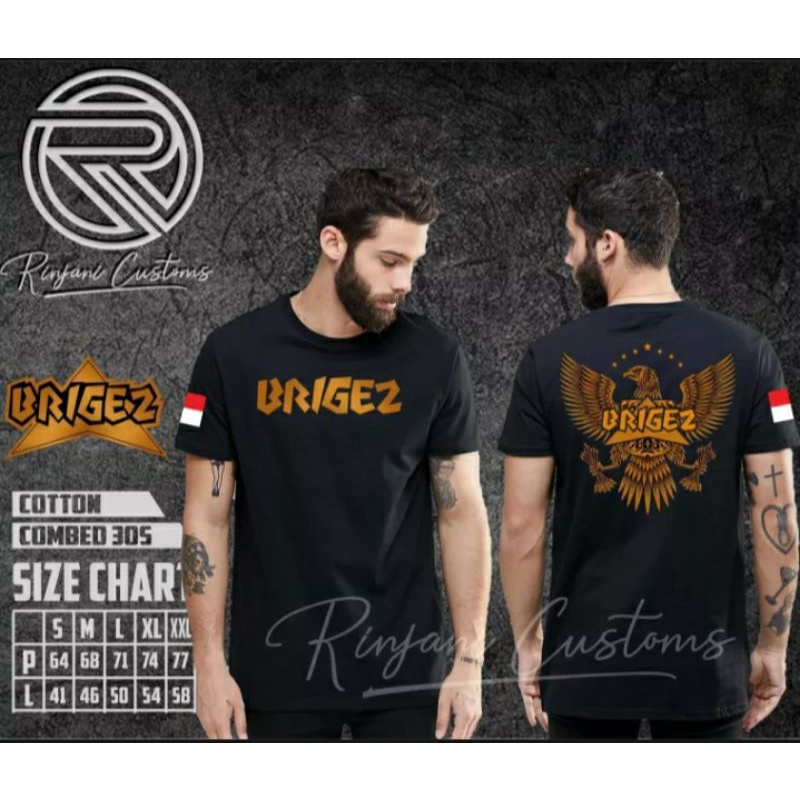 KAOS BRIGEZ GARUDA-KAOS BRIGEZ TANGAN PENDEK-KAOS BRIGEZ TANGAN PANJANG GRATIS NAMA