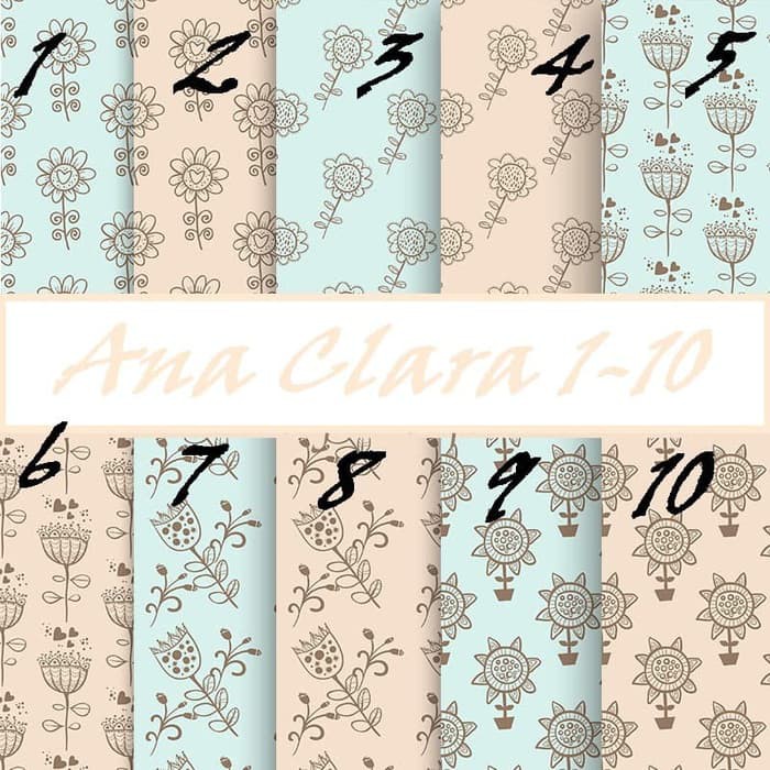 Kertas Scrapbook - Ana Clara Papel 1-10_GL20 Design