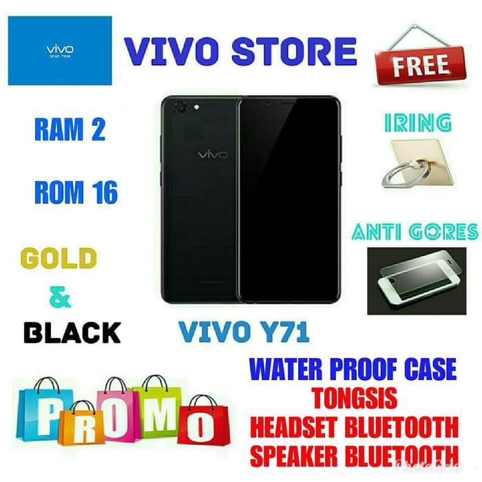 [33] VIVO Y71 RAM 2/16 GARANSI RESMI VIVO INDONESIA 1TH - Hitam Handphone / Phone / HP